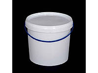 Відро пластикове 10л з гермет. кришкою та пластиковий ручкой біле ТМ ЕЛІПС BP
